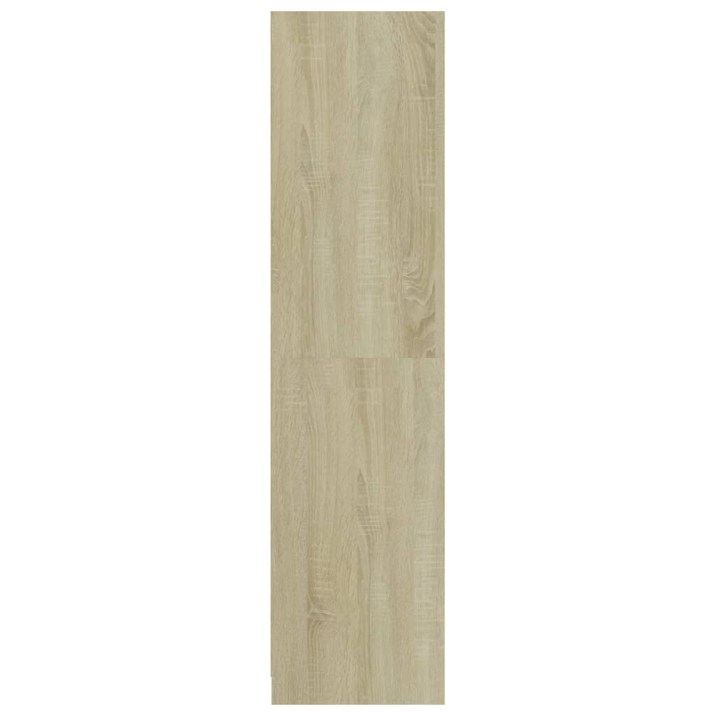 Vaatekaappi valkoinen ja Sonoma-tammi 100x50x200 cm - Sisustajankoti.fi