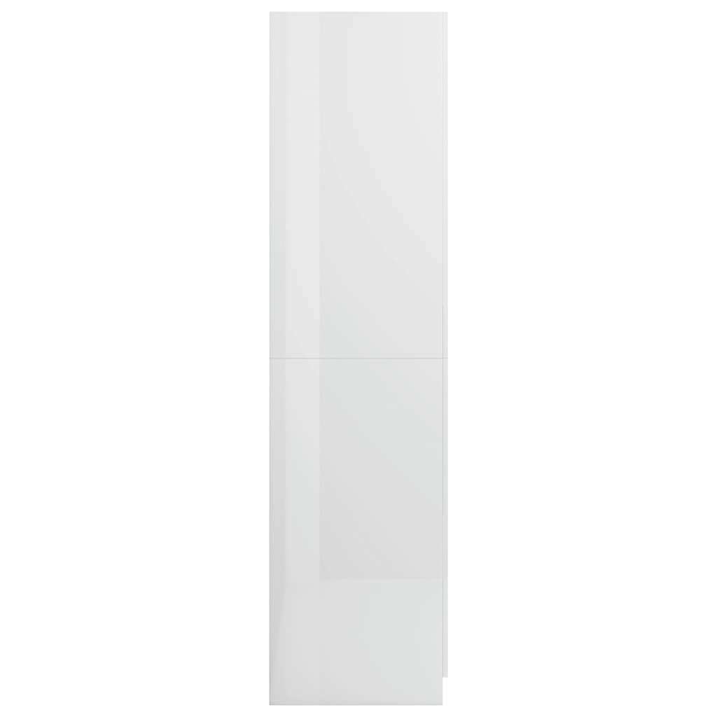 Vaatekaappi korkeakiilto valkoinen 80x52x180 cm - Sisustajankoti.fi