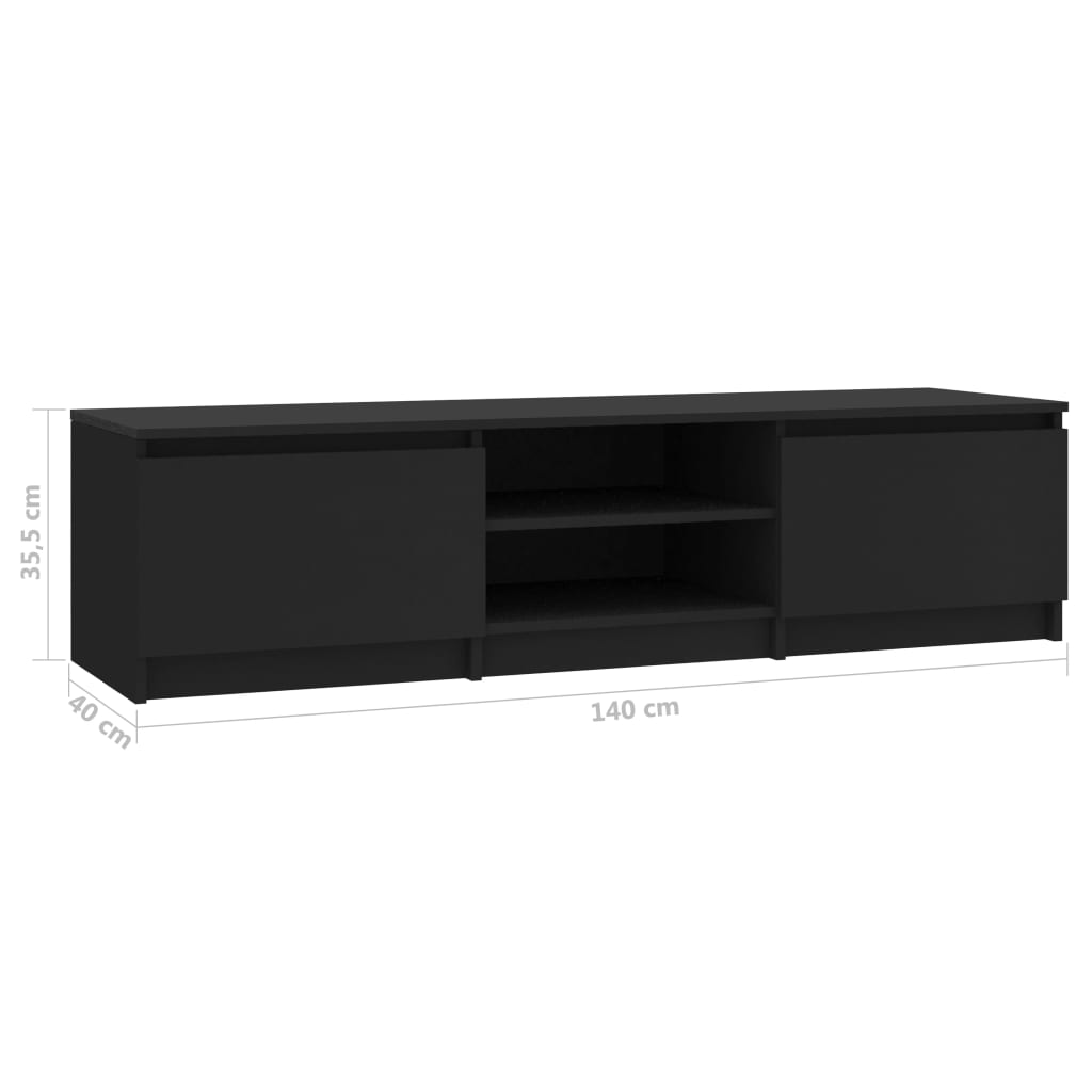 TV-taso musta 140x40x35,5 cm - Sisustajankoti.fi