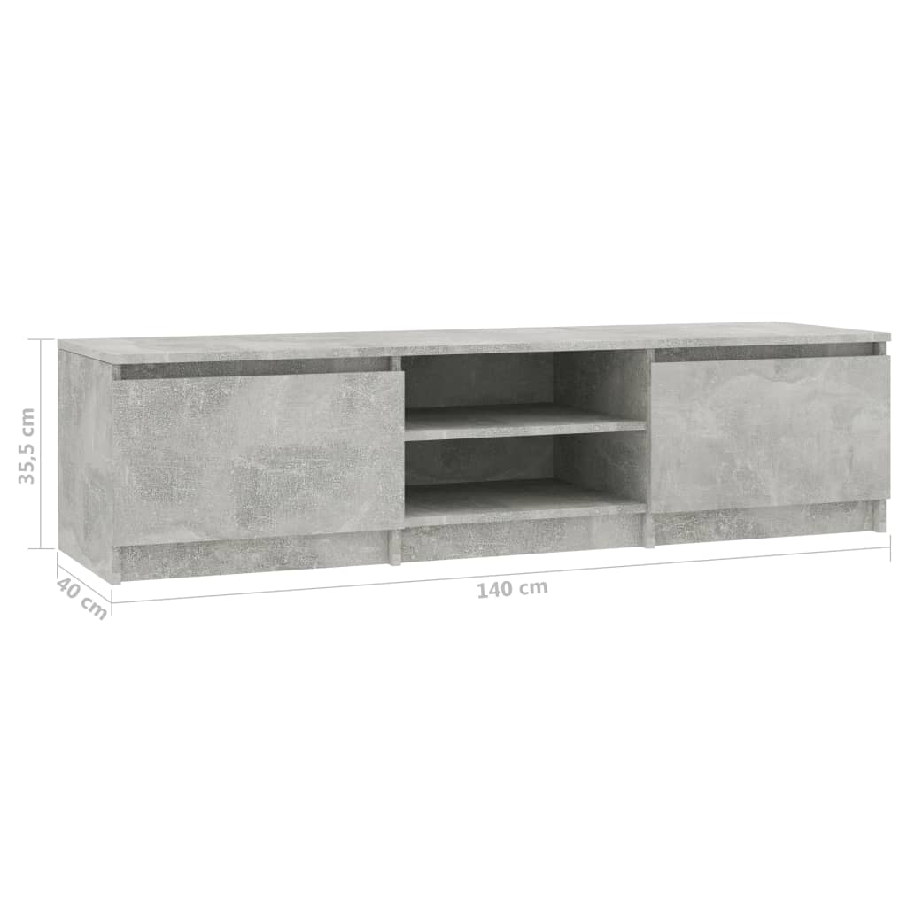 TV-taso betoninharmaa 140x40x35,5 cm - Sisustajankoti.fi