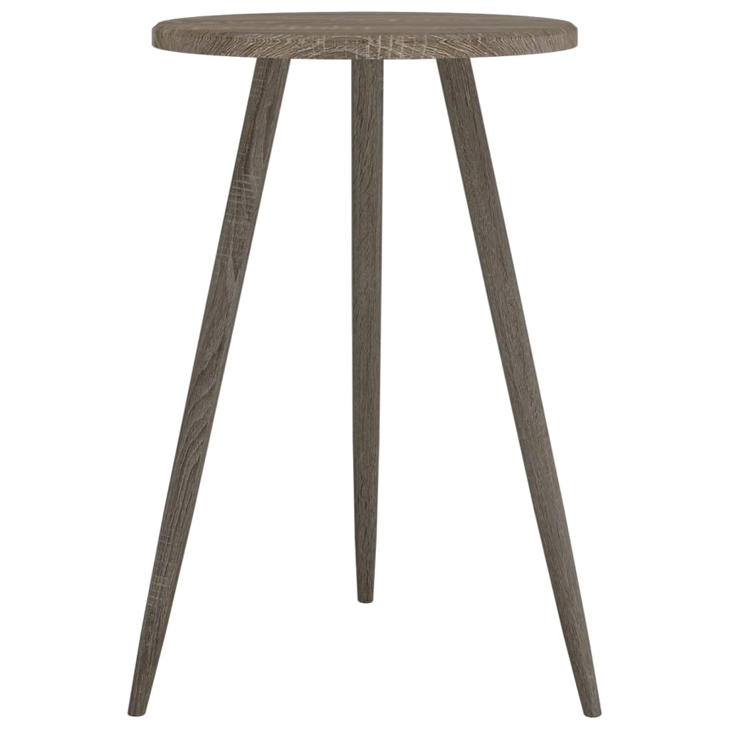 Bistropöytä harmaa Ø50x76 cm MDF ja rauta - Sisustajankoti.fi