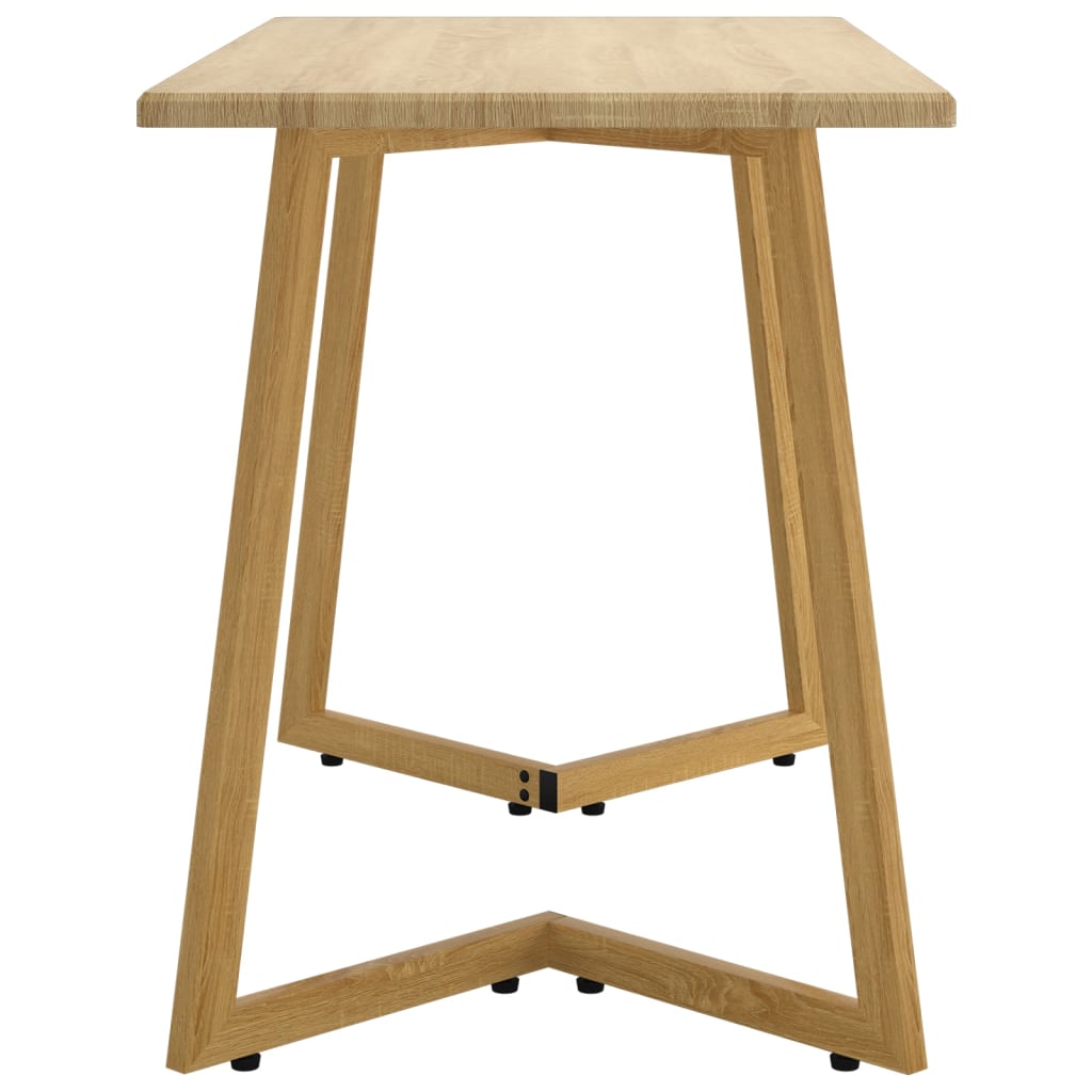Ruokapöytä vaaleanruskea 120x60x74 cm MDF ja rauta - Sisustajankoti.fi