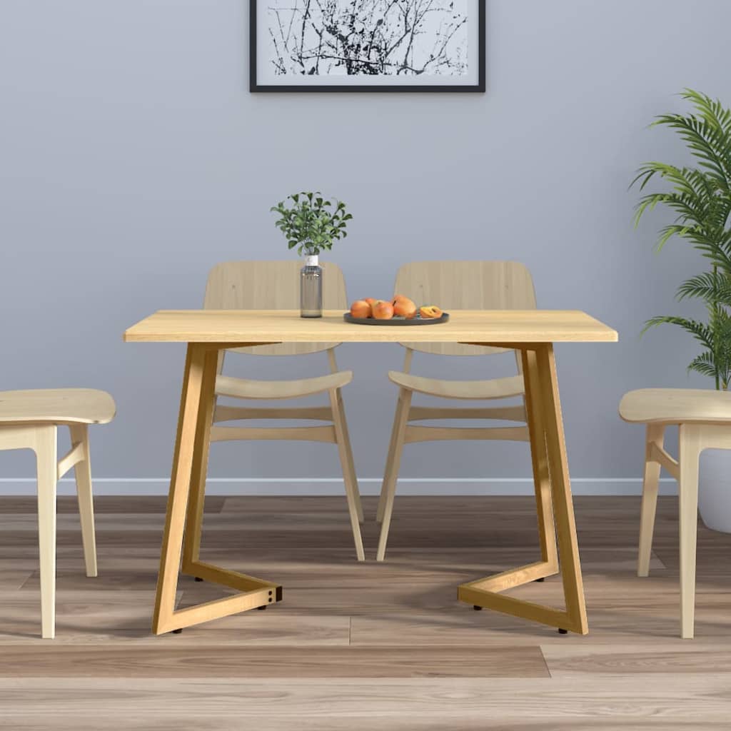 Ruokapöytä vaaleanruskea 120x60x74 cm MDF ja rauta - Sisustajankoti.fi