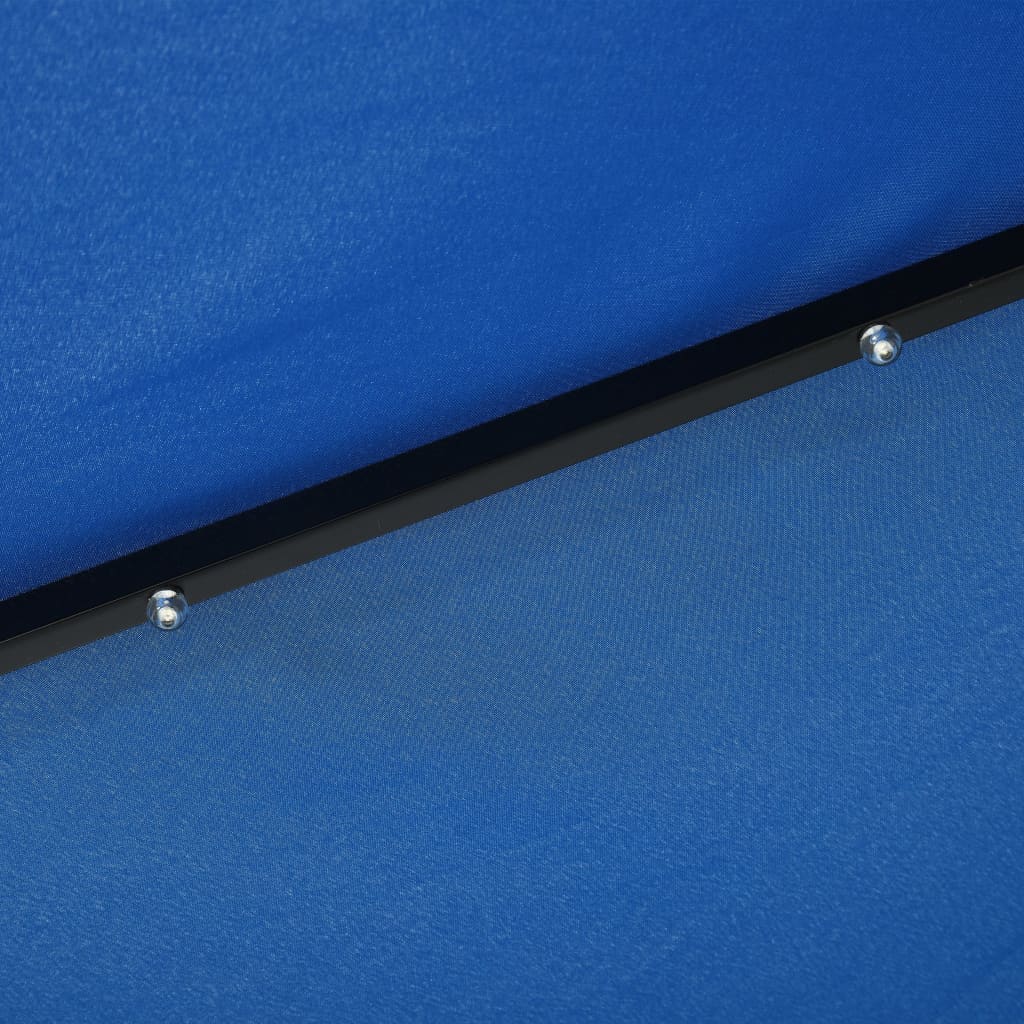 Aurinkovarjo LED-valot terästanko 300 cm taivaansininen - Sisustajankoti.fi