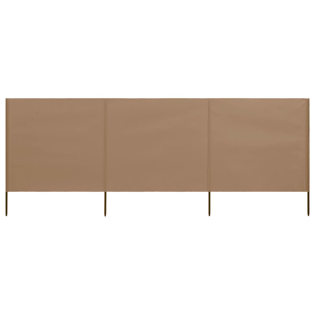 Tuulensuojakangas 3 paneelilla 400x80 cm ruskeanharmaa - Sisustajankoti.fi