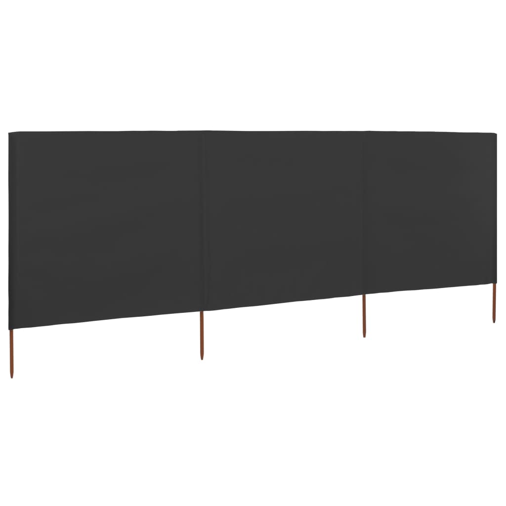 Tuulensuojakangas 3 paneelilla 400x160 cm antrasiitti - Sisustajankoti.fi