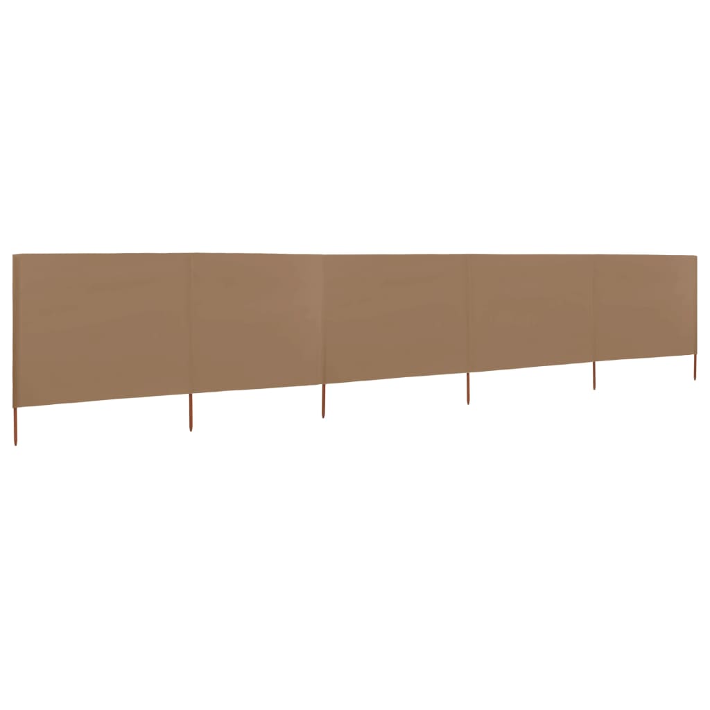 Tuulensuojakangas 5 paneelilla 600x120 cm ruskeanharmaa - Sisustajankoti.fi