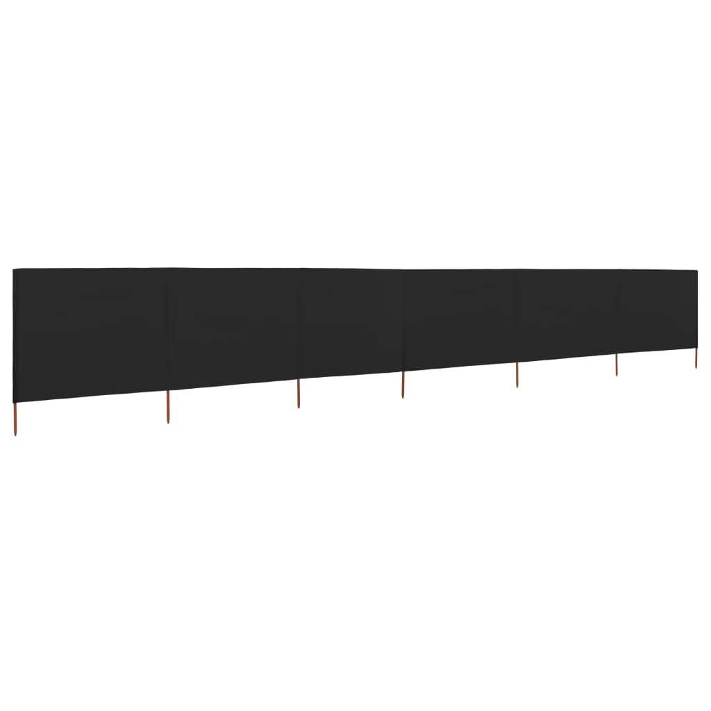 Tuulensuojakangas 6 paneelilla 800x120 cm musta - Sisustajankoti.fi