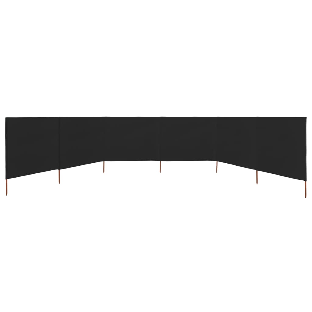 Tuulensuojakangas 6 paneelilla 800x120 cm musta - Sisustajankoti.fi