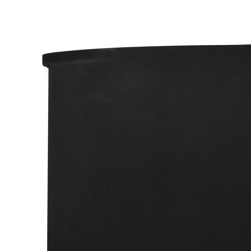 Tuulensuojakangas 6 paneelilla 800x120 cm musta - Sisustajankoti.fi