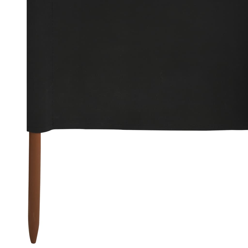 Tuulensuojakangas 6 paneelilla 800x120 cm musta - Sisustajankoti.fi