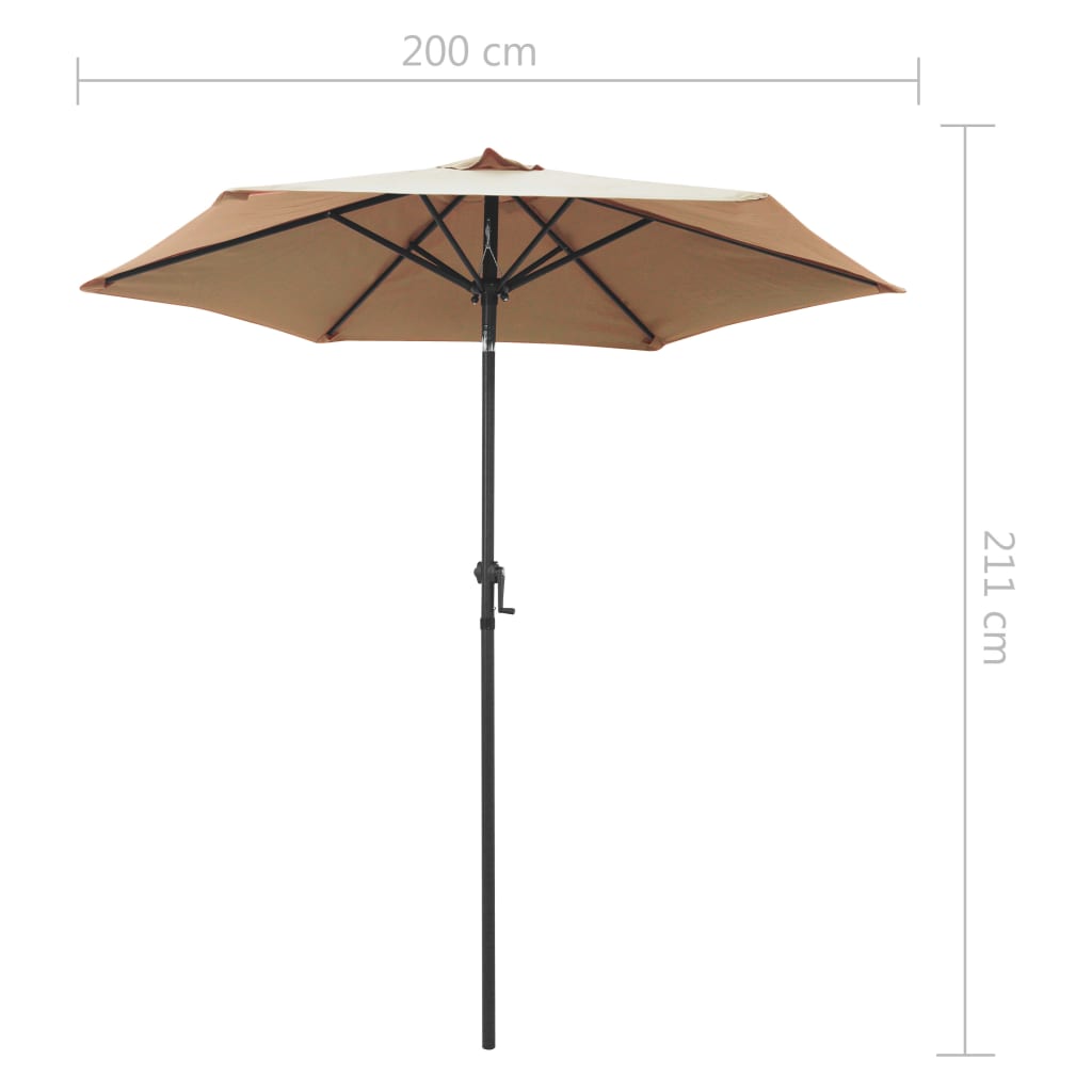 Aurinkovarjo ruskeanharmaa 200x211 cm alumiini - Sisustajankoti.fi