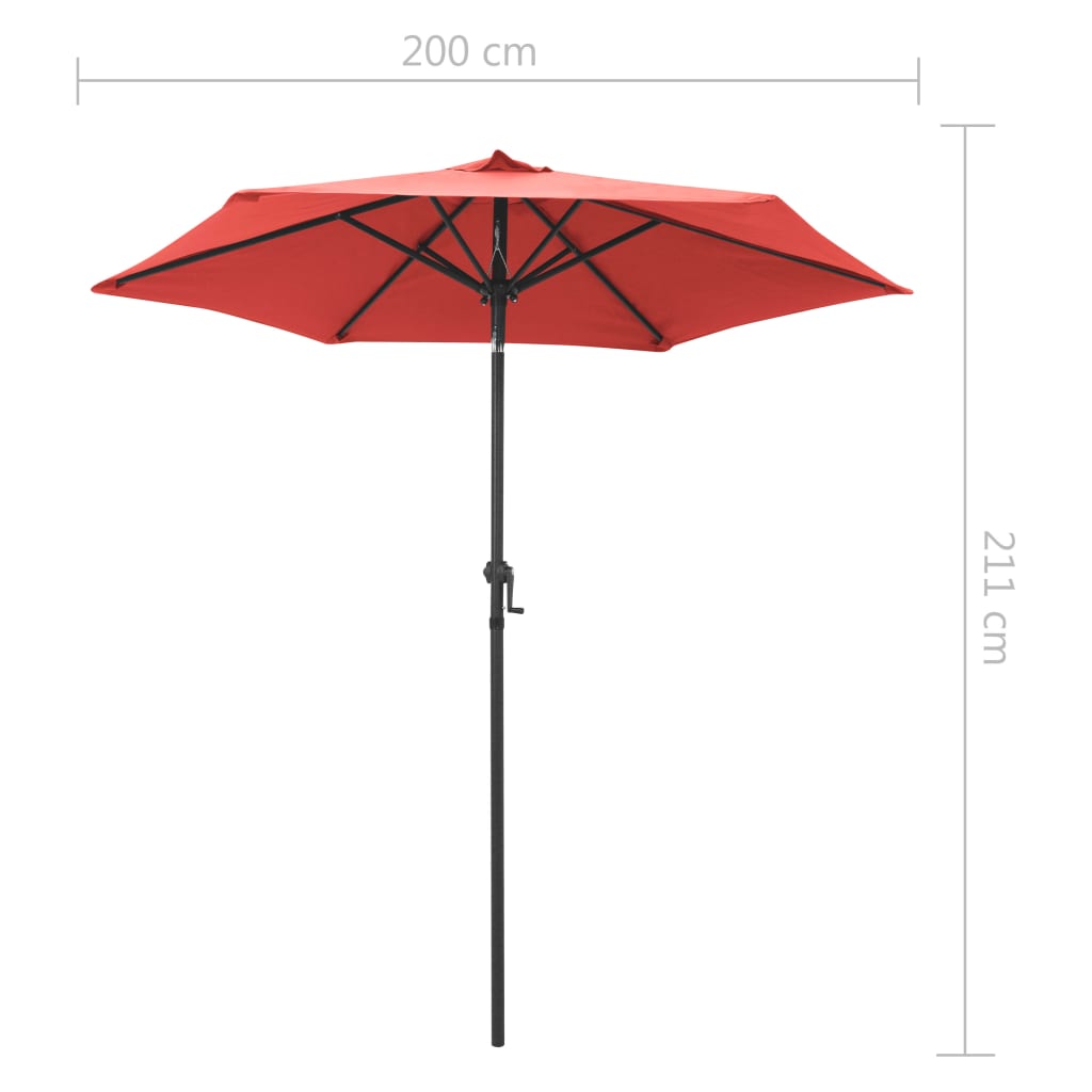 Aurinkovarjo terrakotta 200x211 cm alumiini - Sisustajankoti.fi