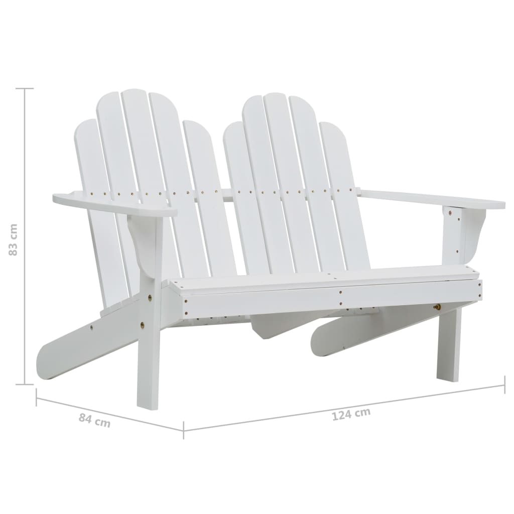 Tupla Adirondack-tuoli puu valkoinen - Sisustajankoti.fi