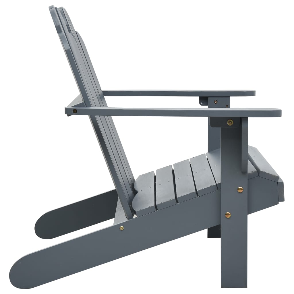 Tupla Adirondack-tuoli puu harmaa - Sisustajankoti.fi