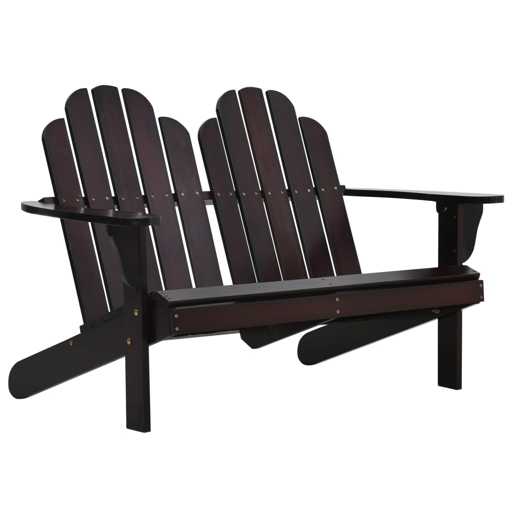 Tupla Adirondack-tuoli puu ruskea - Sisustajankoti.fi