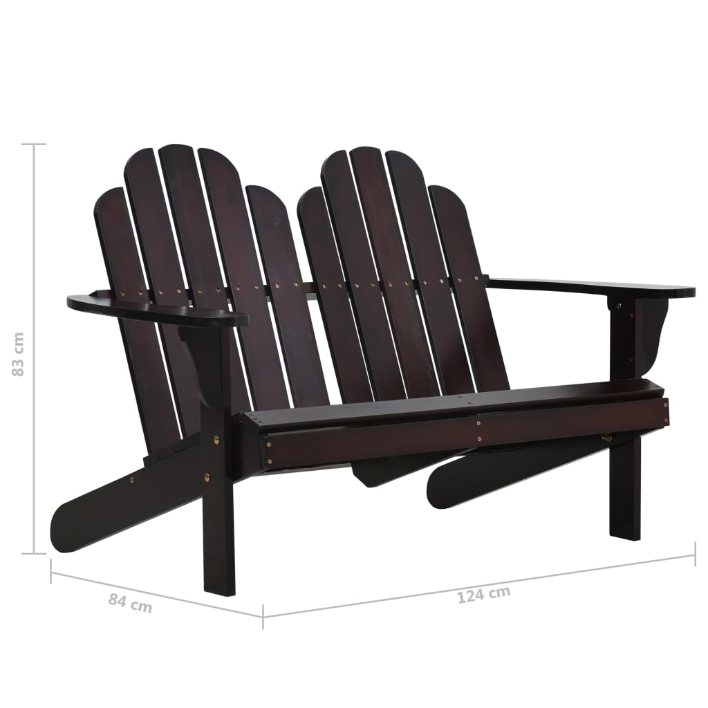 Tupla Adirondack-tuoli puu ruskea - Sisustajankoti.fi