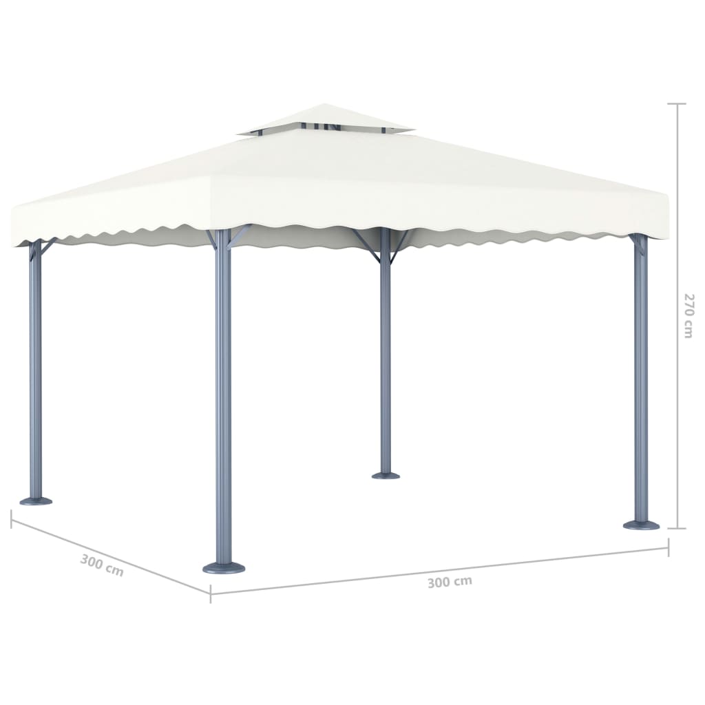 Huvimaja 300x300 cm kerma alumiini - Sisustajankoti.fi