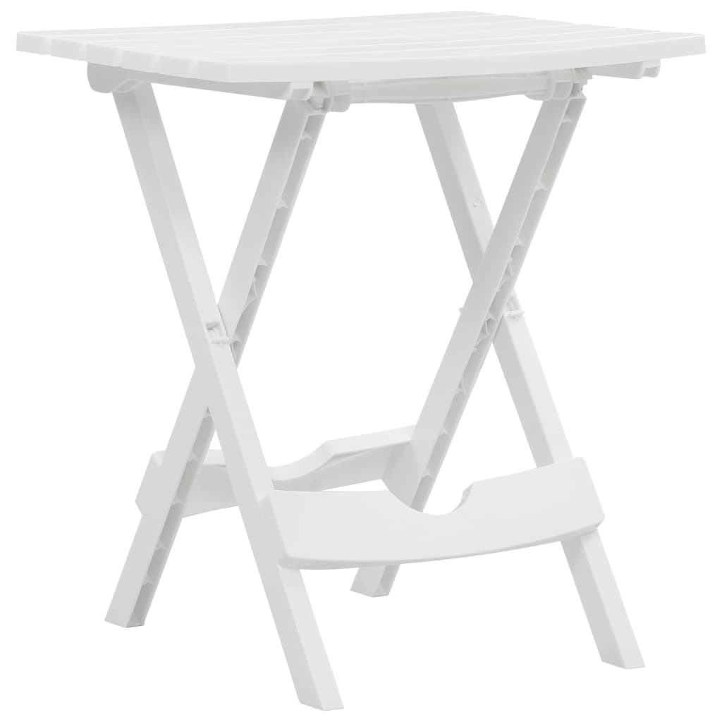 Kokoontaittuva puutarhapöytä 45,5x38,5x50 cm valkoinen - Sisustajankoti.fi