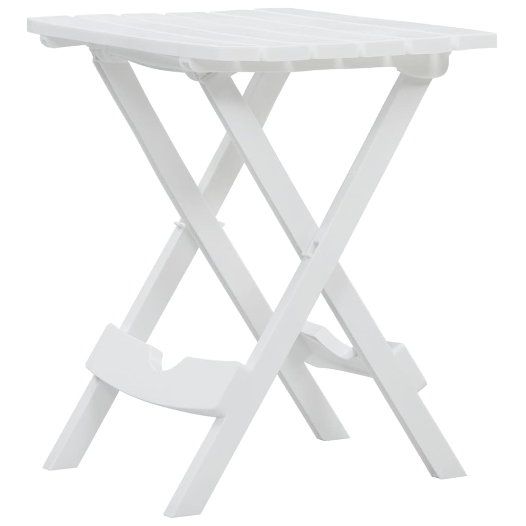 Kokoontaittuva puutarhapöytä 45,5x38,5x50 cm valkoinen - Sisustajankoti.fi
