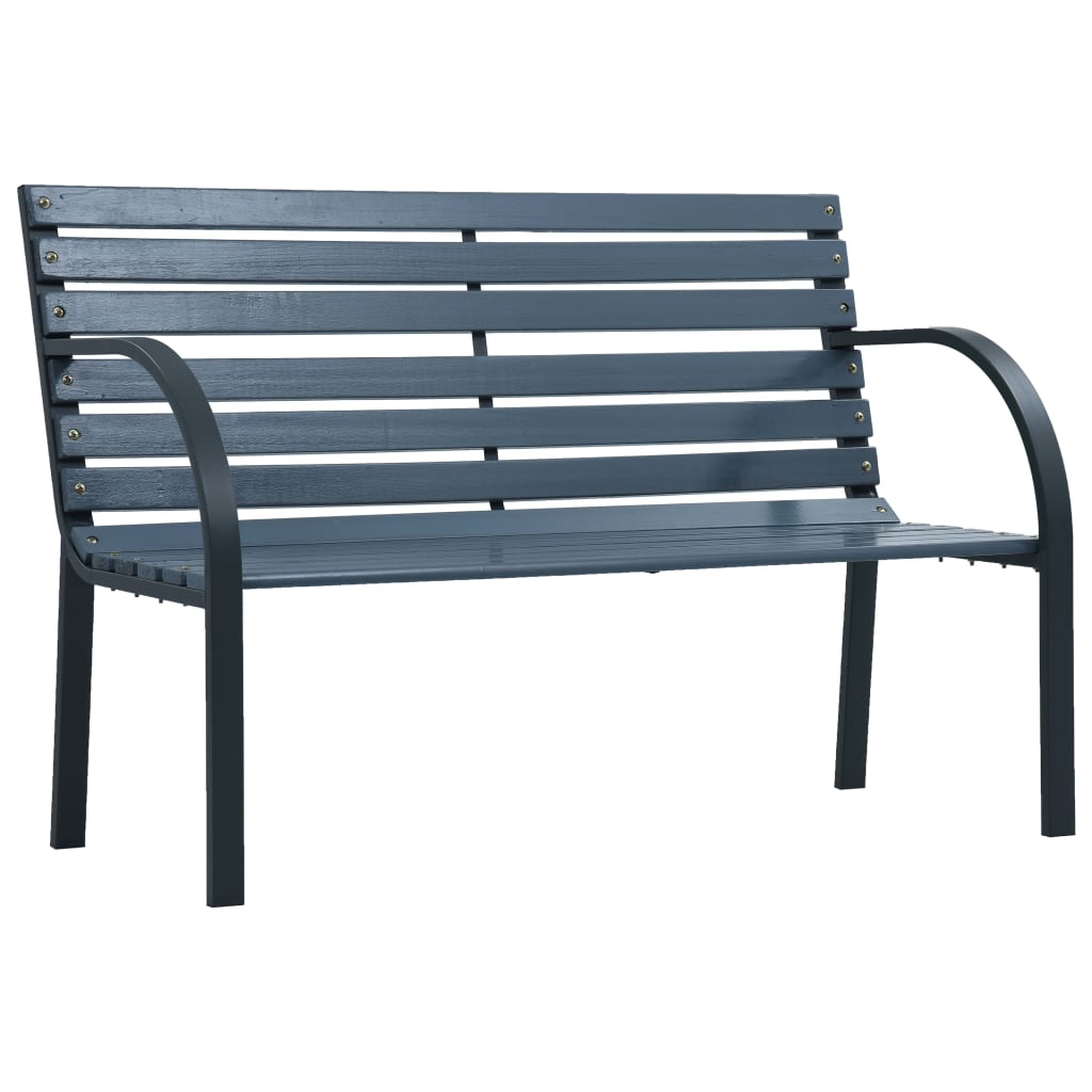 Puutarhapenkki 120 cm harmaa puu - Sisustajankoti.fi