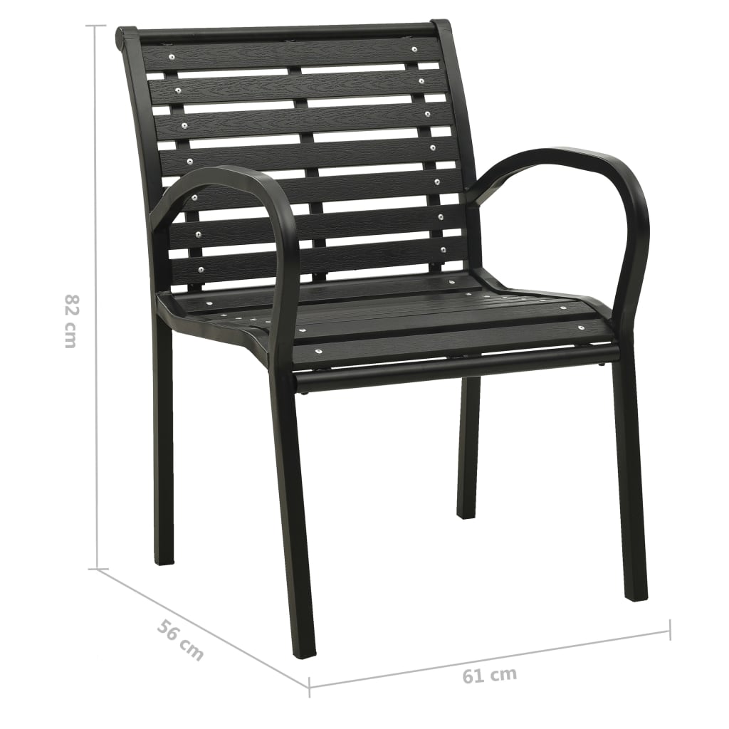 Puutarhatuolit 2 kpl harmaa puu - Sisustajankoti.fi