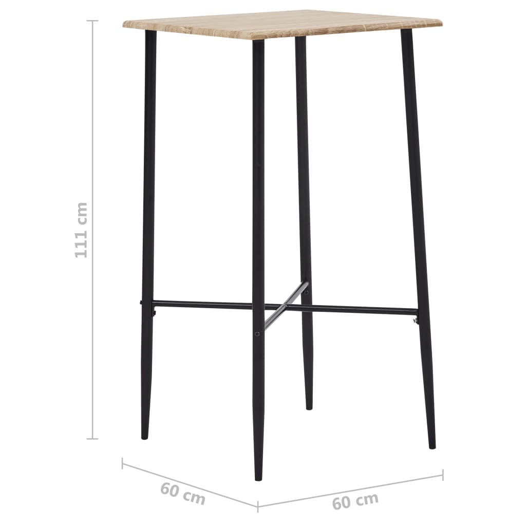 Baaripöytä tammi 60x60x111 cm - Sisustajankoti.fi