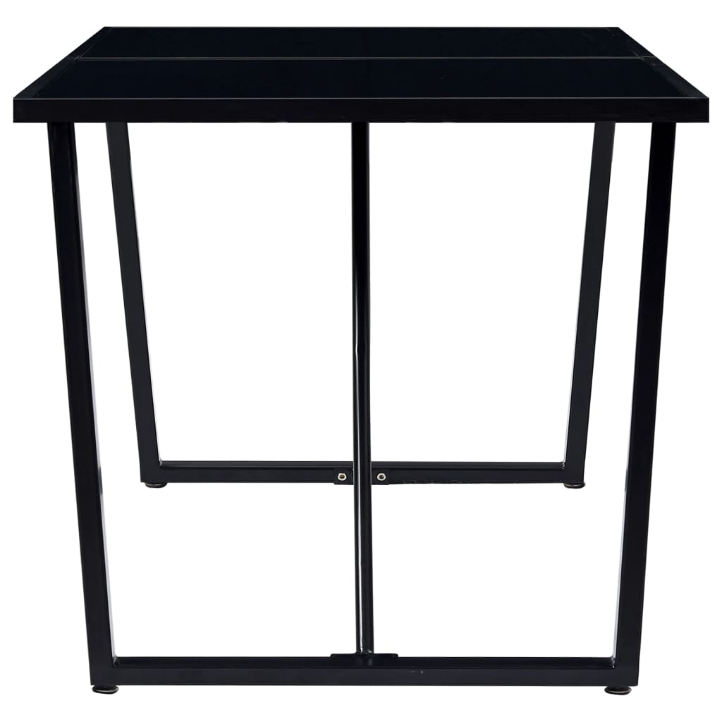 Ruokapöytä musta 140x70x75 cm karkaistu lasi - Sisustajankoti.fi