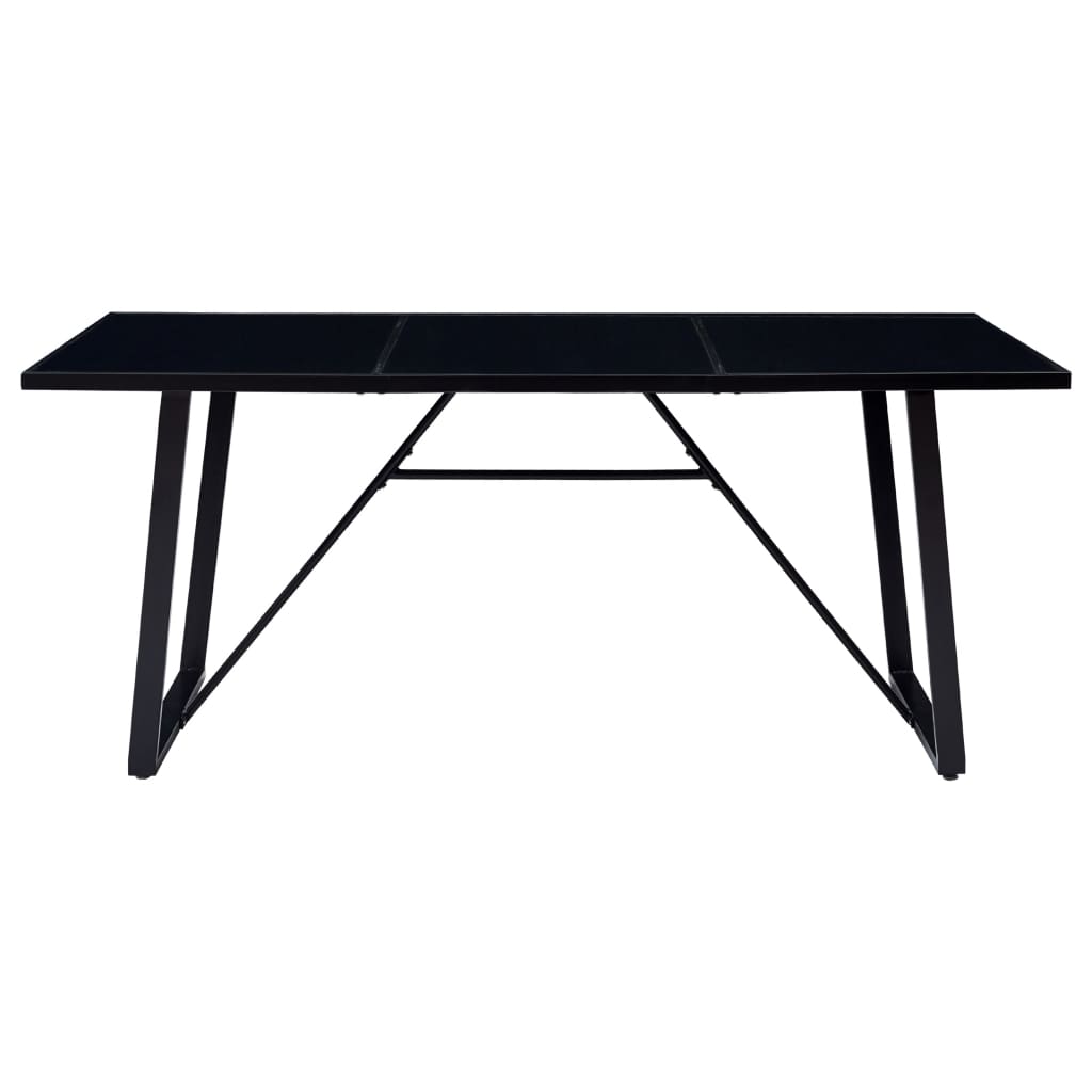 Ruokapöytä musta 180x90x75 cm karkaistu lasi - Sisustajankoti.fi