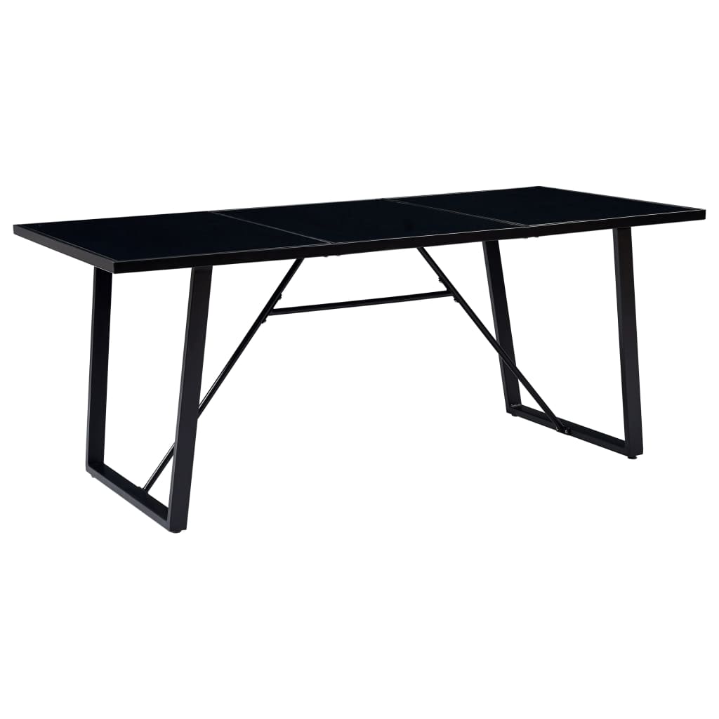 Ruokapöytä musta 200x100x75 cm karkaistu lasi - Sisustajankoti.fi