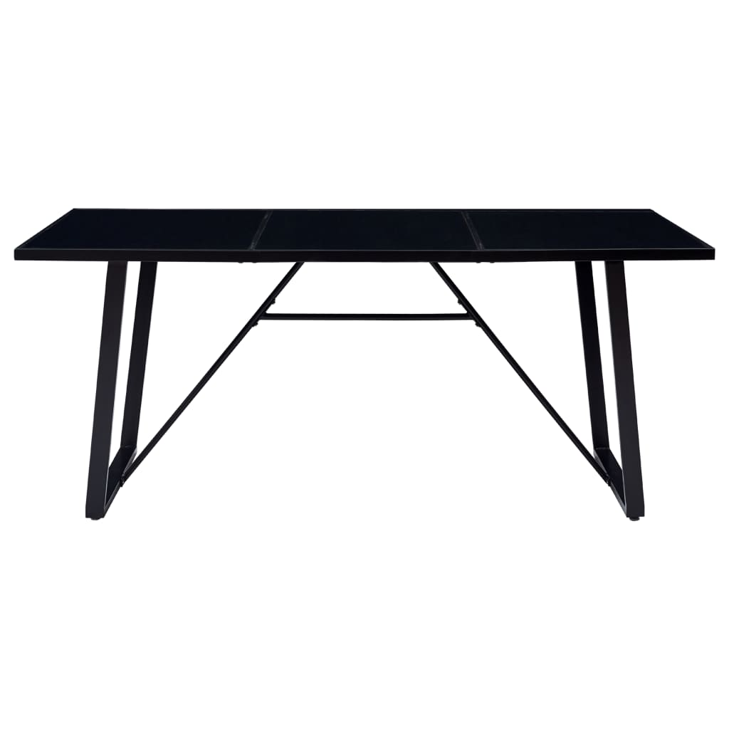Ruokapöytä musta 200x100x75 cm karkaistu lasi - Sisustajankoti.fi