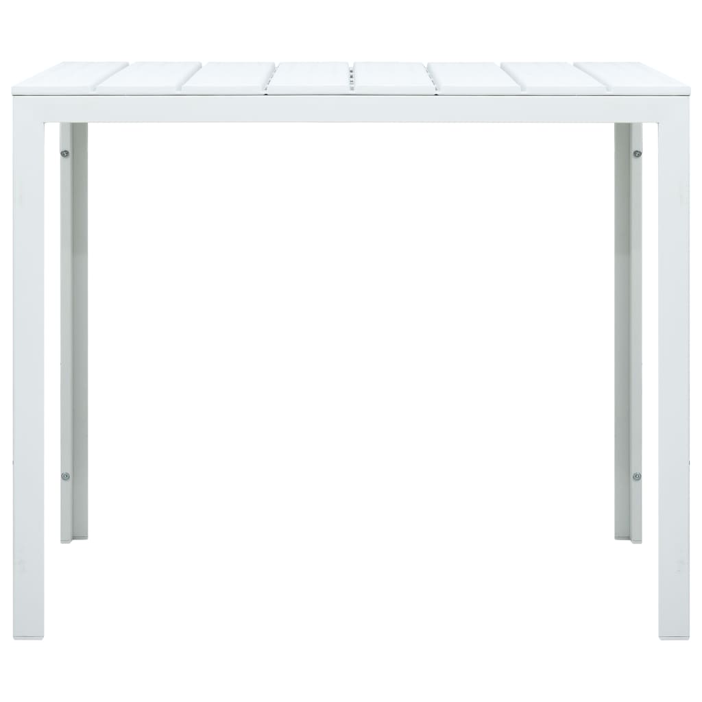Sohvapöytä valkoinen 78x78x74 cm HDPE puutyyli - Sisustajankoti.fi