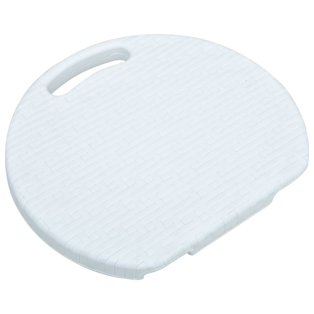 Kokoontaittuvat puutarhajakkarat 4 kpl valk. HDPE rottinkityyli - Sisustajankoti.fi