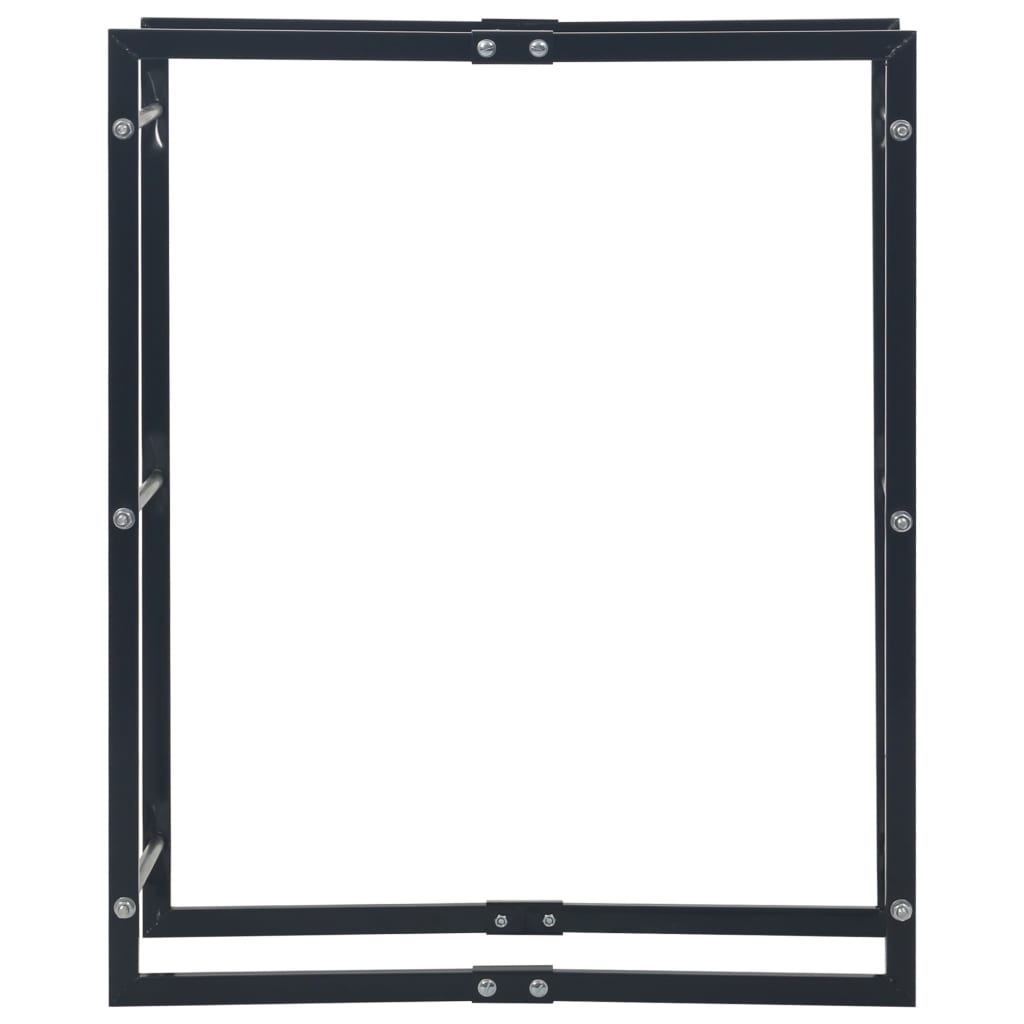 Polttopuuteline musta 80x25x100 cm teräs - Sisustajankoti.fi