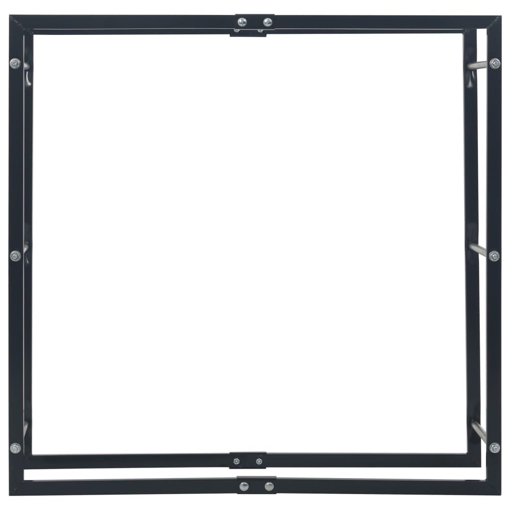 Polttopuuteline musta 100x25x100 cm teräs - Sisustajankoti.fi