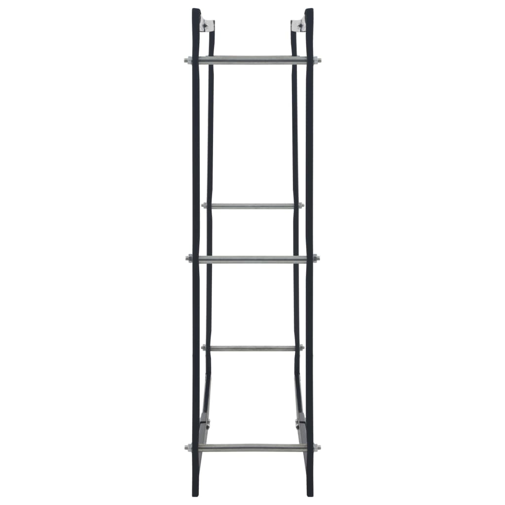 Polttopuuteline musta 100x25x100 cm teräs - Sisustajankoti.fi