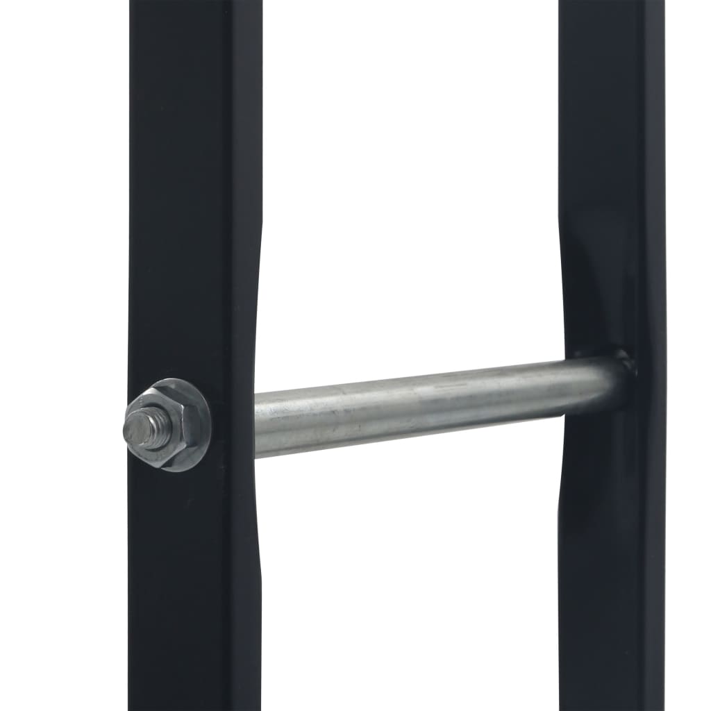 Polttopuuteline musta 100x25x100 cm teräs - Sisustajankoti.fi