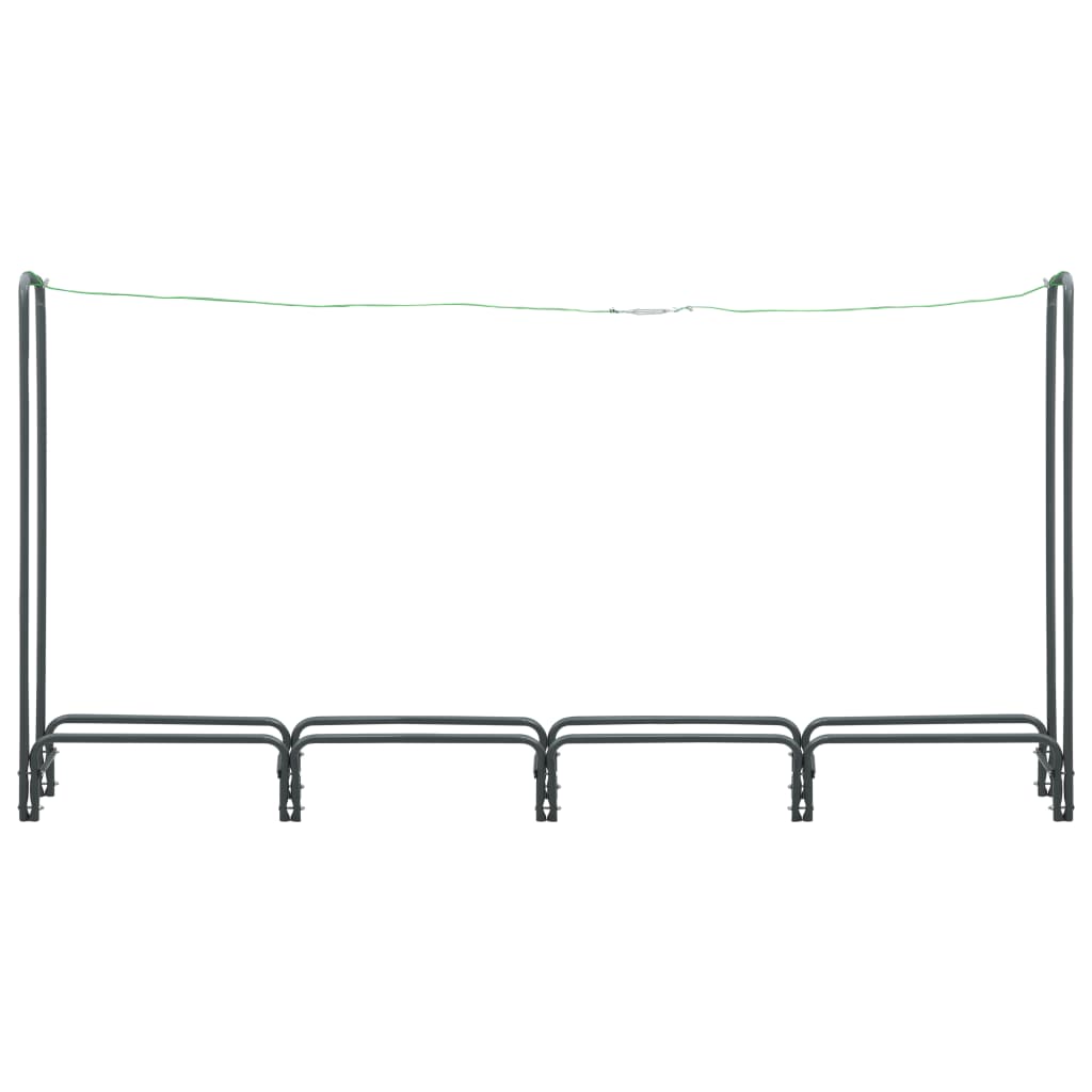 Polttopuuteline antrasiitti 240x35x120 cm teräs - Sisustajankoti.fi
