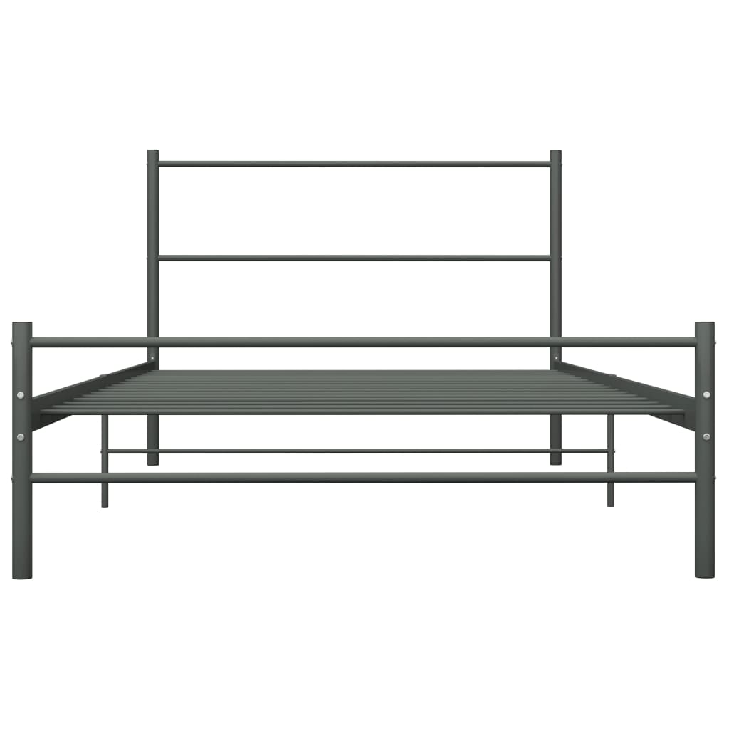 Sängynrunko harmaa metalli 100x200 cm - Sisustajankoti.fi