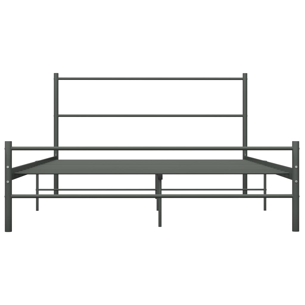 Sängynrunko harmaa metalli 120x200 cm - Sisustajankoti.fi