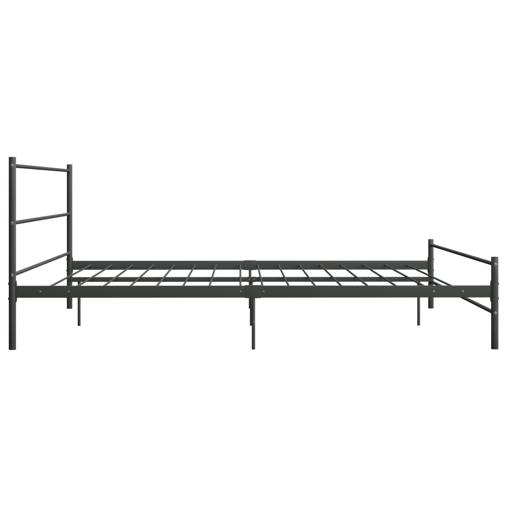 Sängynrunko harmaa metalli 200x200 cm - Sisustajankoti.fi
