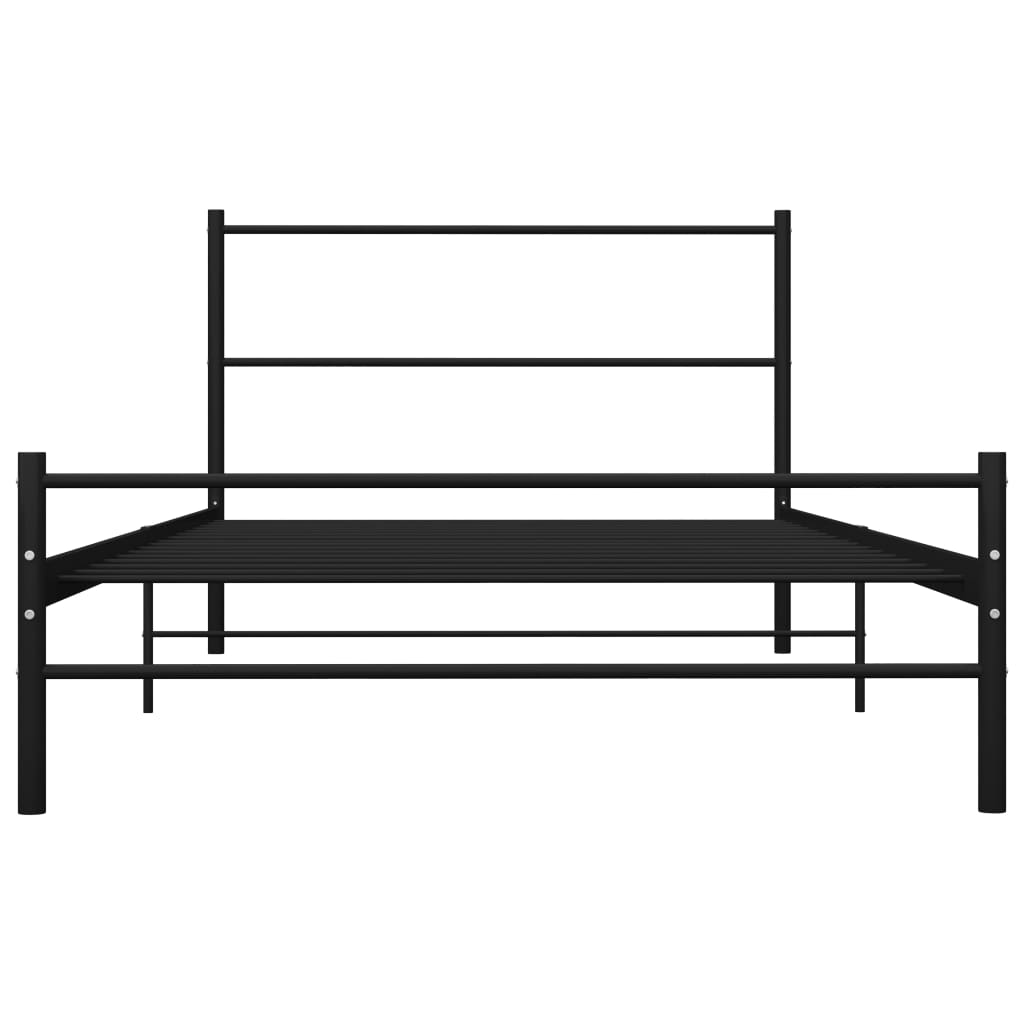 Sängynrunko musta metalli 100x200 cm - Sisustajankoti.fi