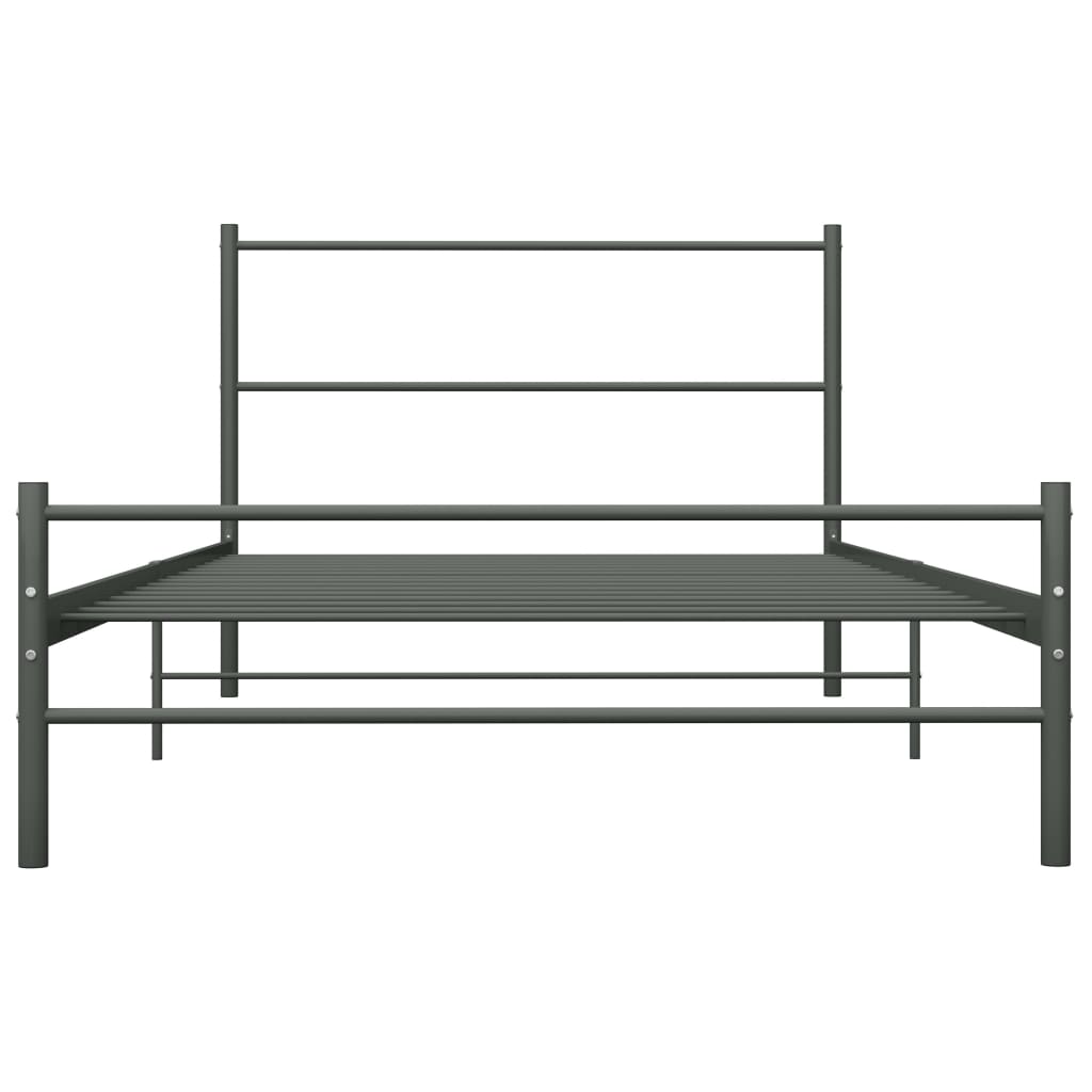 Sängynrunko harmaa metalli 90x200 cm - Sisustajankoti.fi