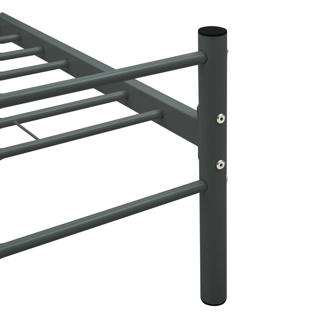 Sängynrunko harmaa metalli 90x200 cm - Sisustajankoti.fi