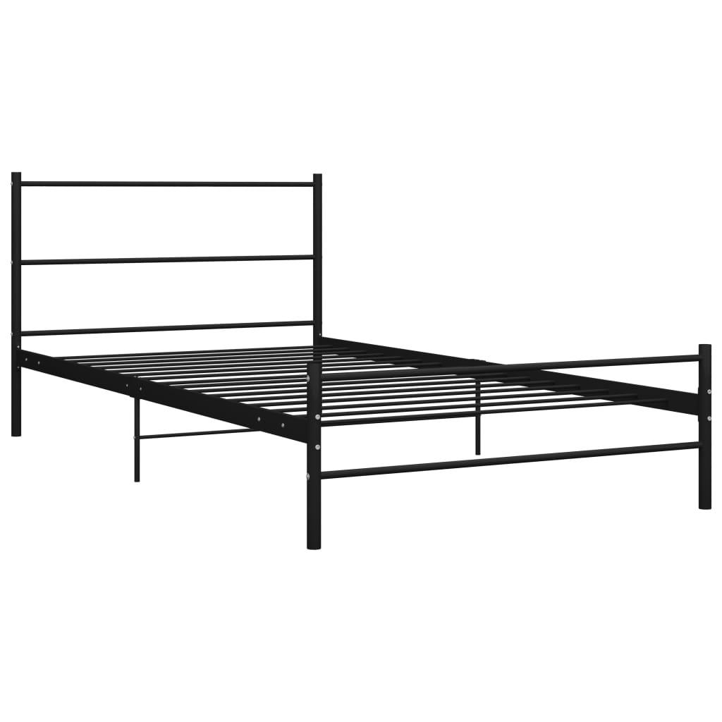 Sängynrunko musta metalli 90x200 cm - Sisustajankoti.fi