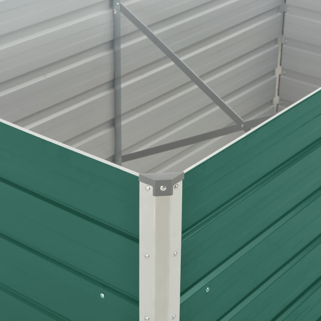 Korotettu puutarhalaatikko 160x80x45 cm galvanoitu teräs vihreä - Sisustajankoti.fi