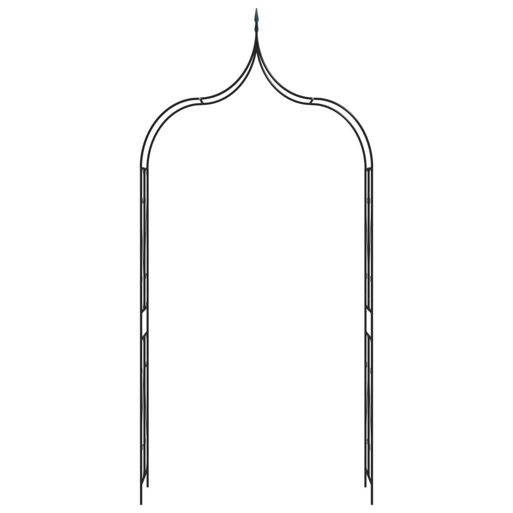 Puutarhakaari musta 120x38x258 cm rauta - Sisustajankoti.fi