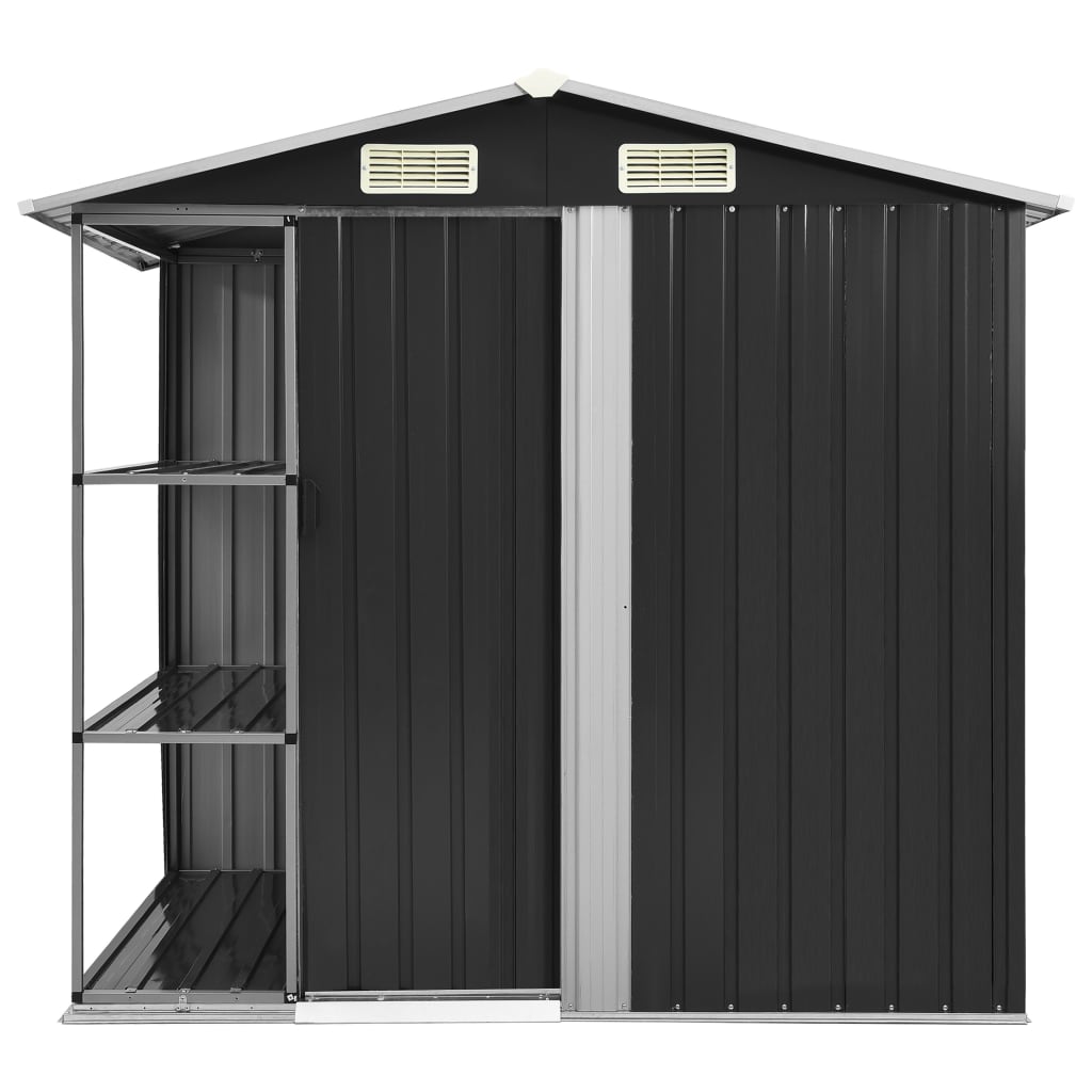 Puutarhavaja telineellä antrasiitti 205x130x183 cm rauta - Sisustajankoti.fi