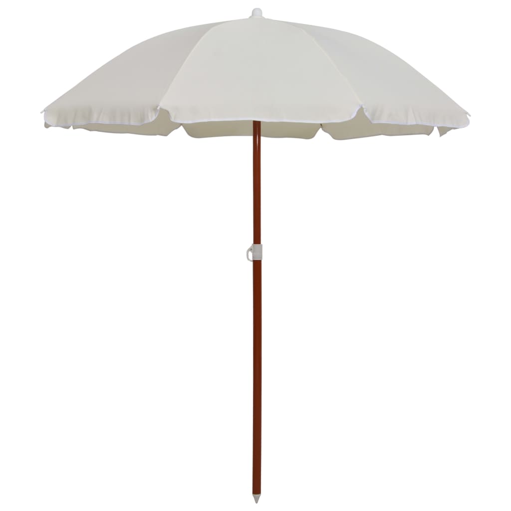 Aurinkovarjo terästanko 180 cm hiekka - Sisustajankoti.fi