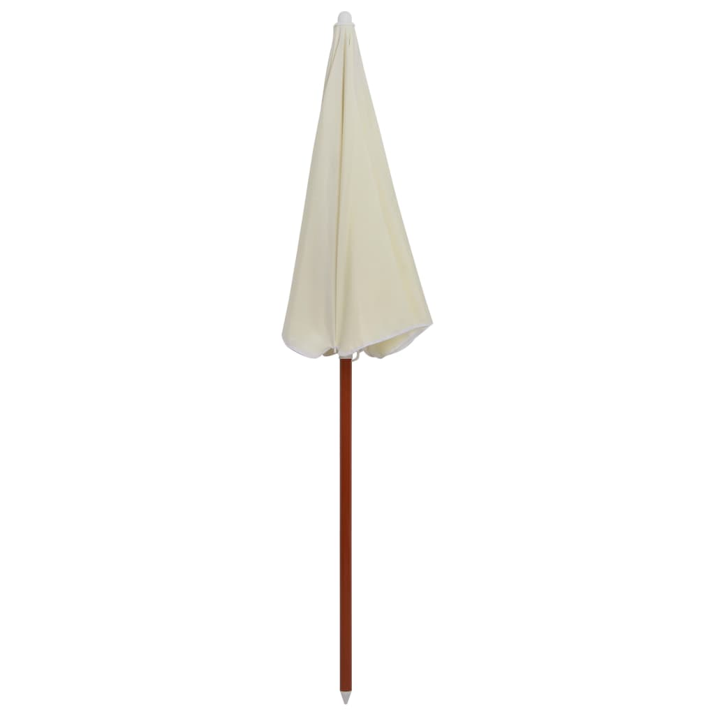 Aurinkovarjo terästanko 180 cm hiekka - Sisustajankoti.fi